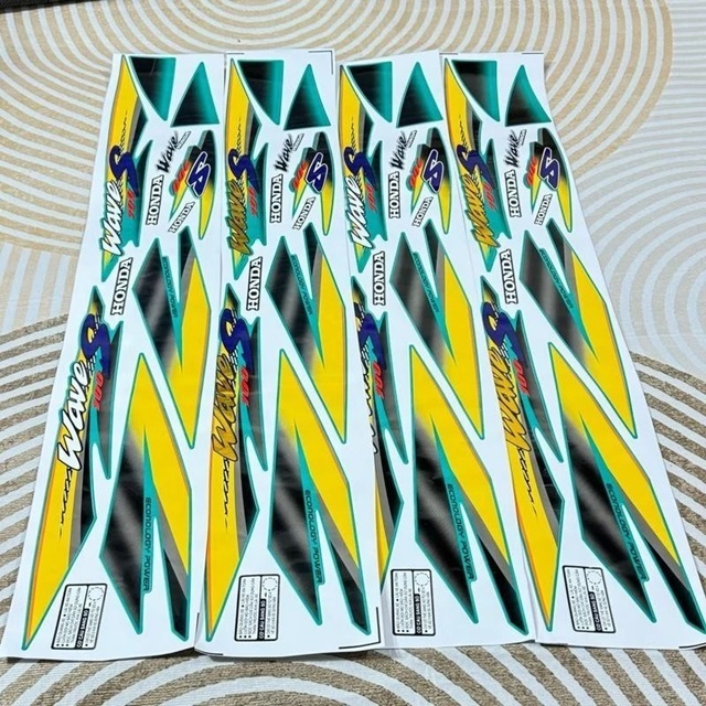 Tem Xe Wave - Tem Rời Wave S 100 Ghép Crom Dán Wave Nhỏ Zx Hót 2025 - Nhãn Dán - Decal