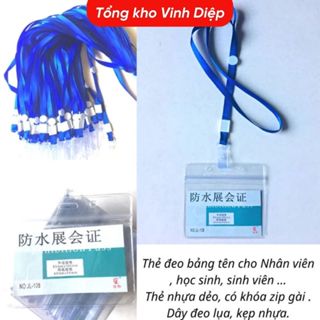  Dây đeo thẻ tên bao đựng thẻ học sinh sinh viên nhân viên văn phòng kèm dây 