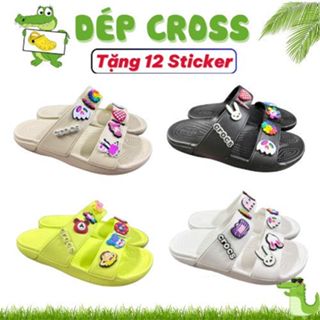 [ Hàng QC Loại 1 ] Dép Cross 2 Quai Đế Thấp Sandal Nữ Thời Trang, Dép Lê Crocs Nữ [ 2 QUAI THẤP ]