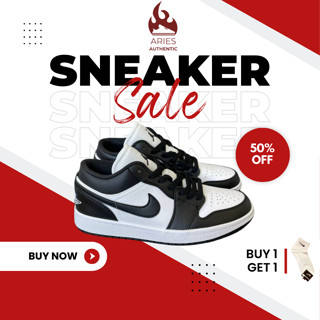 [ Hàng Chính Hãng ]Giày JD1 Low Panda Chính Hãng Đen Trắng, Giày Jd Cổ Thấp Cho Nam Nữ FullBox