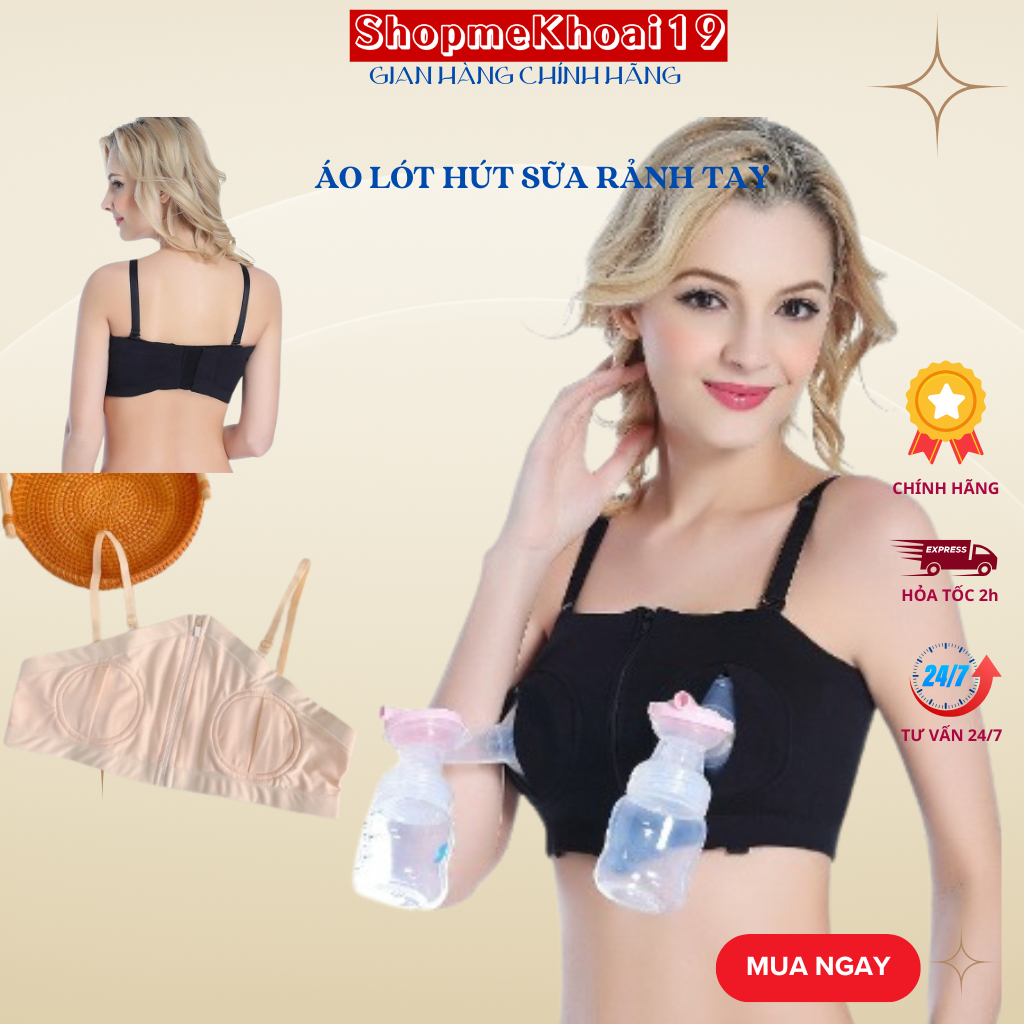 Áo hút sữa rảnh tay Việt Nam (có dây)-Khoaibaby