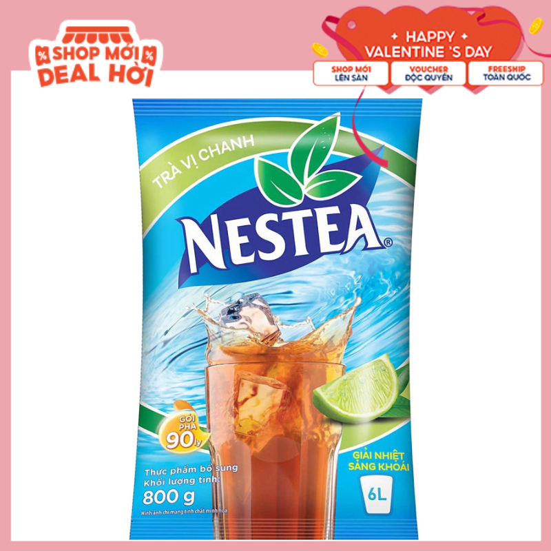 Trà chanh Nestea 800g , bột trà vị chanh pha sẵn bổ sung vitamin c