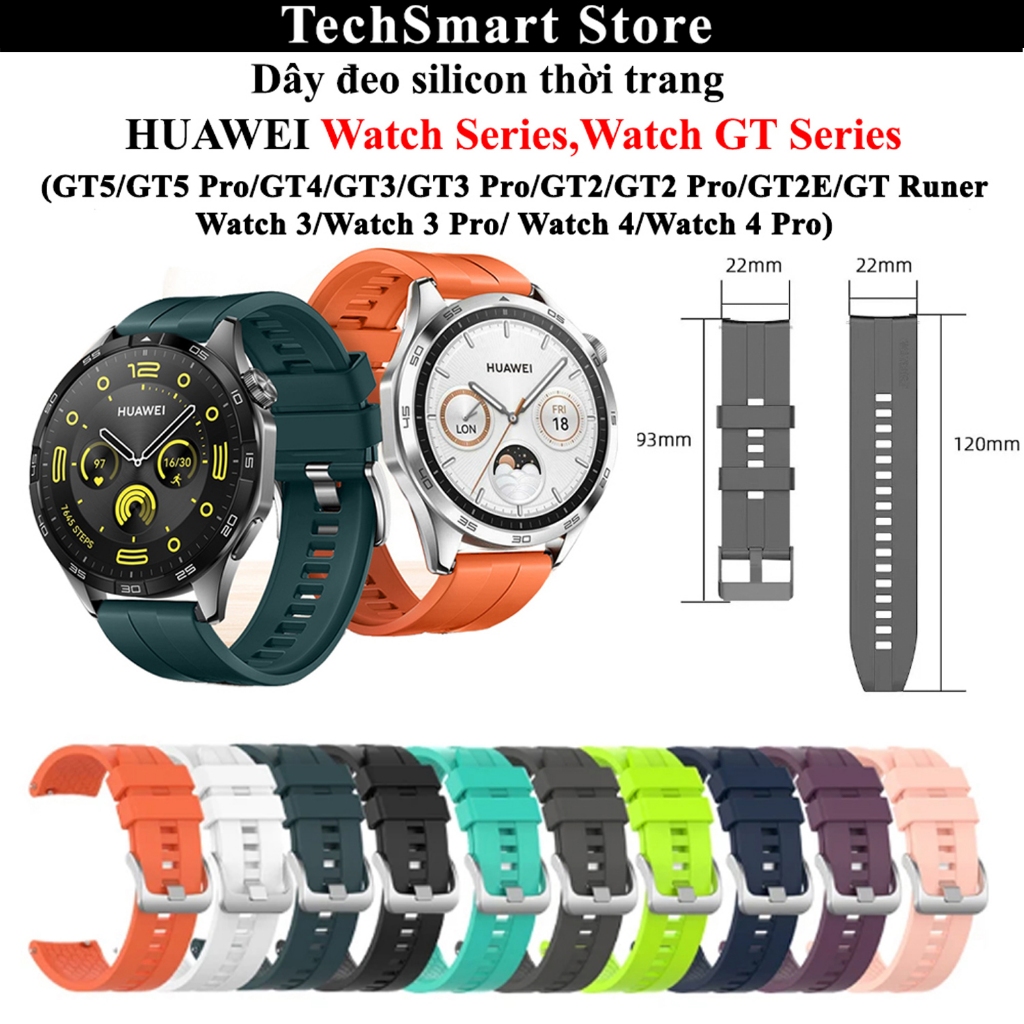 Dây đeo Silicon đồng hồ Huawei Watch Huawei Watch GT5/GT4/GT3/GT3 PRO/GT2 PRO/GT2/GT2 PRO