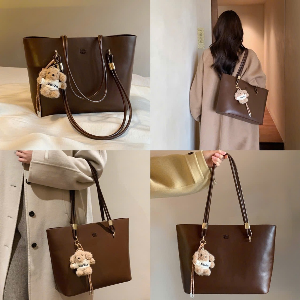 Túi nữ Túi Chio tote công sở size 32 tặng kèm Gấu đựng vừa A4, Laptop đi học đi làm thời trang Chio-017#