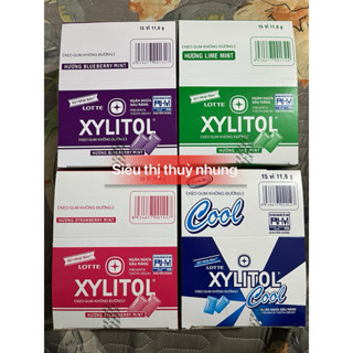 hộp 15 vỉ Kẹo cao su không đường Xylitol đủ vị vỉ 11,6g