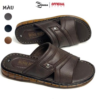 Dép Da Nam Cao Cấp DINOSA_M723,Dép Quai May Trung Niên 3 Màu Cao Cấp.