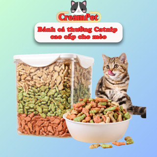 Bánh thưởng Catnip cho mèo - Snack cá thơm ngon dinh dưỡng làm sạch răng, hỗ trợ túi búi lông