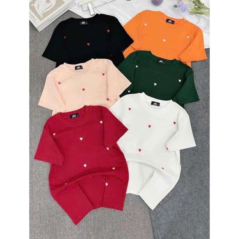 Áo thun nữ dáng babytee chất khô 3158 TIM LI TI phong cách Hàn Quốc THUUNISEX M5218