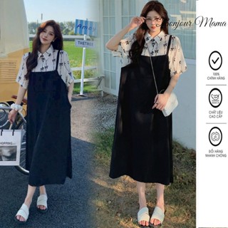 SET ĐẦM YẾM BẦU CỔ POLO ÁO SƠ MI LIỀN VÁY 2 DÂY DÁNG SUÔNG FORM TRẺ TRUNG X191 VÁY CÔNG SỞ CỘC TAY MÙA HÈ