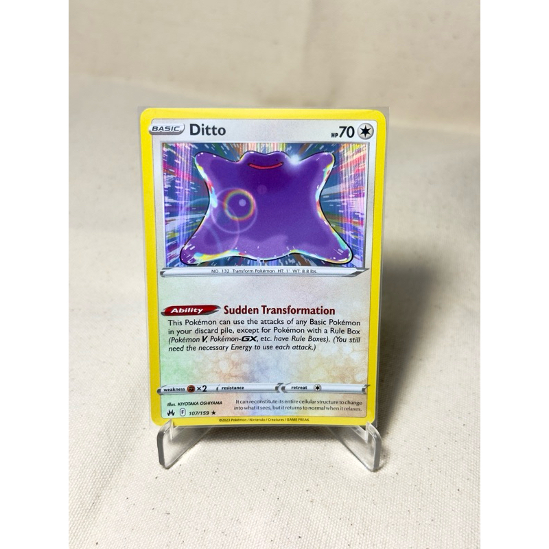 Thẻ Pokemon tcg Ditto 107/159 Holo chính hãng