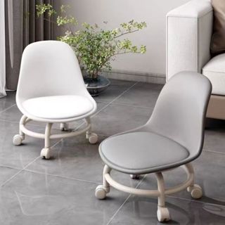  Ghế Ngồi Nhỏ Cho Trẻ Em Ghế Đẩu Cao Cấp Tựa Lưng Trong Suốt Có Bánh Xe Xoay 360 Độ Tiện Dụng 