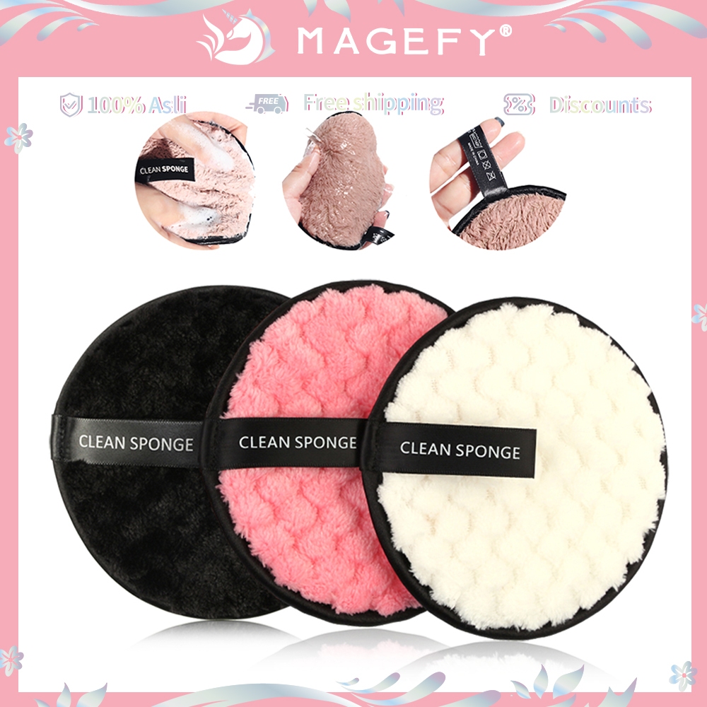 MAGEFY Bông phấn Tẩy Miếng Rửa Mặt Làm Sạch（3 miếng）5709
