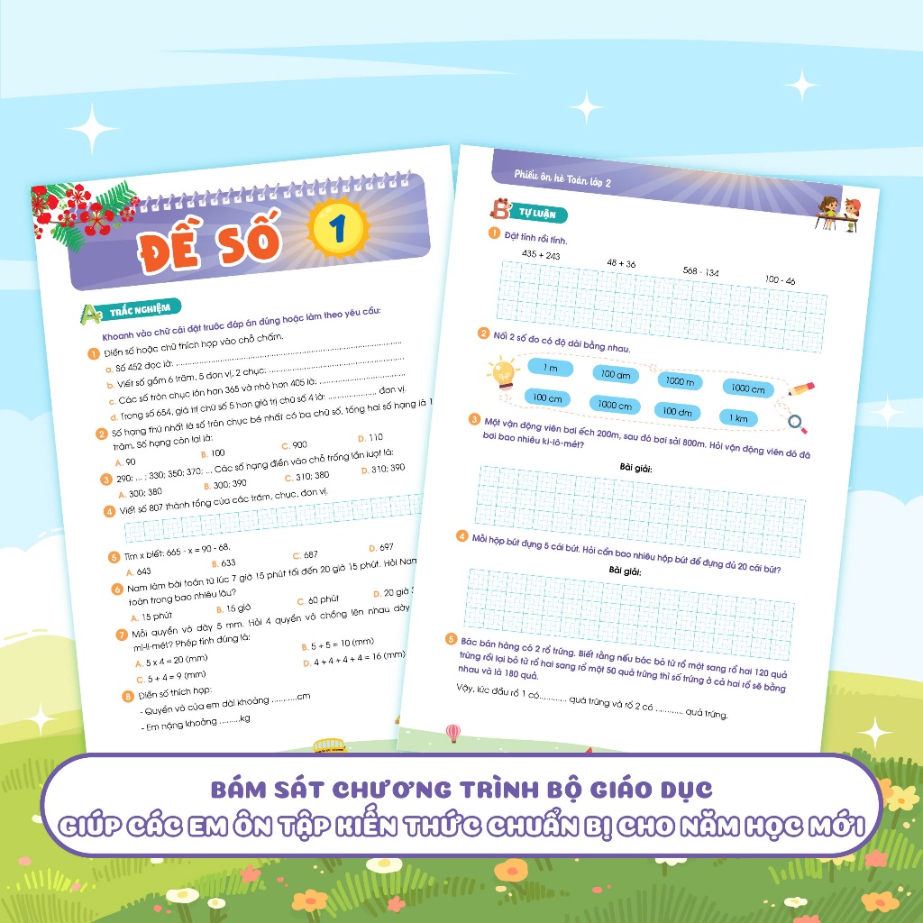 Sách Combo Phiếu ôn hè Toán và Tiếng Việt Lớp 2 | BigBuy360 - bigbuy360.vn