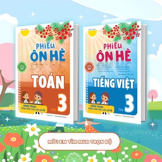 Sách Phiếu ôn hè Toán lớp 3
