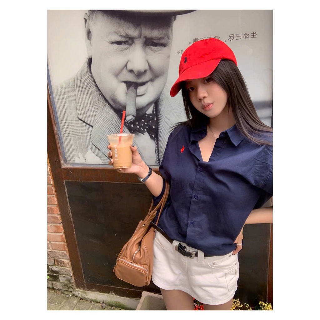 Áo sơ mi dài tay thêu ngựa vải thô, sơ mi nhiều màu form rộng unisex Salavi H3 365