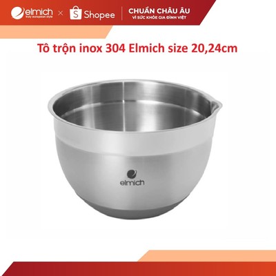 Tô trộn inox 304 Elmich size 20,24cm