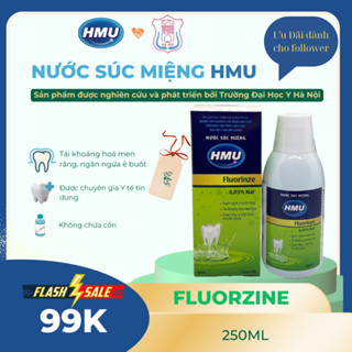 Nước Súc Miệng HMU Fluorinze 0.05% NaF 250ml - Được Sáng Chế Bởi Đại học Y Hà Nội