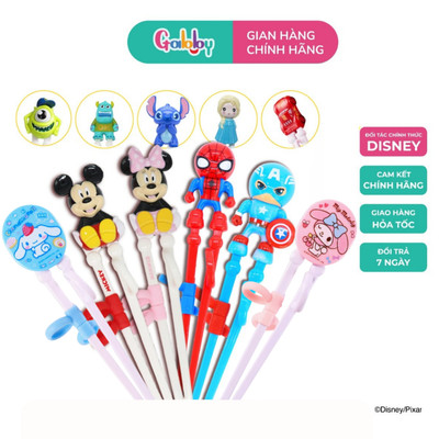 Đũa Tập Ăn Cho Bé Nhân Vật Hoạt Hình Disney 3D Spiderman, Captain,  Mickey,  Minnie,  McQueen, Elsa