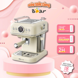  Máy pha cà phê espresso tự động Bear KFJ-E12R5 1.2L 950W áp suất 20 bar đánh bọt sữa BH 18 tháng 