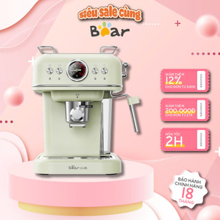  Máy Pha Cà Phê Espresso Bear KFJ-E12Q5 950W Đa Năng Pha Cafe Viên Nén Tạo Bọt Cho Gia Đình BH 18T 