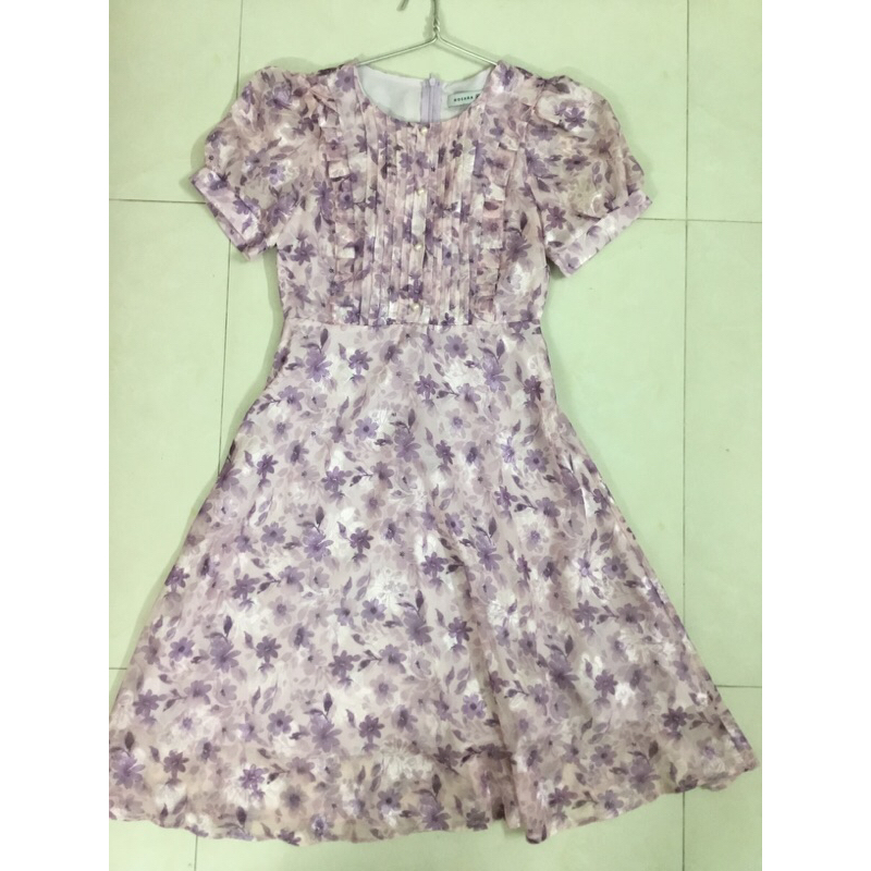 pass váy hoa tím hãng Rosara size M