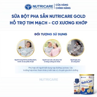 Sữa Bột Nutricare GOLD Giúp Ngủ Ngon Tiêu Hoá Khoẻ Tăng Cường Chức Năng Cơ Xương Khớp 850G/Lon