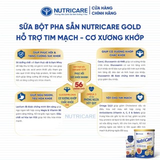 Sữa Bột Nutricare GOLD Giúp Ngủ Ngon Tiêu Hoá Khoẻ Tăng Cường Chức Năng Cơ Xương Khớp 850G/Lon