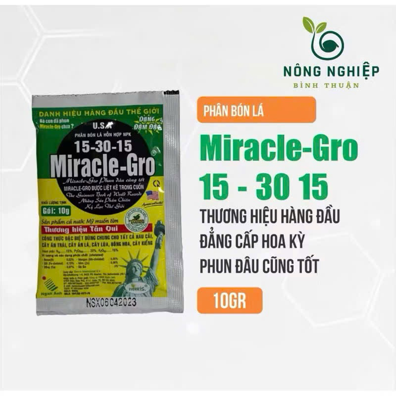 Miracle - Gro 15-30-15 Túi 10 gói - Mirac 10 gói