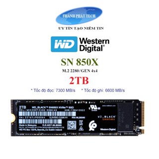 Ổ Cứng SSD Western Digital Black SN850X/ SN770 2TB/1TB M2 PCIe NVMe Gen 4x4 - Bảo hành 5 Năm