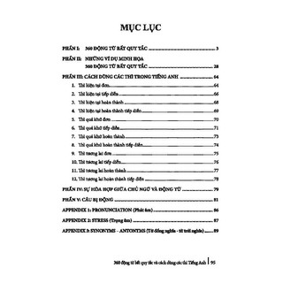 Sách - 360 động từ bất quy tắc (ko màu)