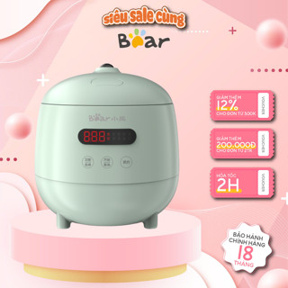 Nồi cơm điện mini đa năng Bear DFB-B12L5 1,2L (Dung tích 0.3L nấu), 300W, Cho 1 người ănBH 18 Tháng