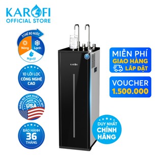 Máy lọc nước nóng lạnh 2 vòi 3 chế độ 10 lõi công nghệ Block Karofi KAD-L56 -Vận chuyển và lắp đặt toàn quốc