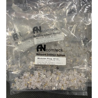 Đầu bấm RJ11 Cat3 6P/4C loại 4pin có VAT Ancomteck