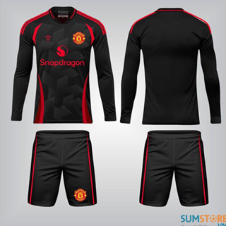 Bộ Áo MU Độc Lạ Đen Đỏ S05 – Áo Bóng Đá Tay Dài  - Áo Bóng Đá Thể Thao Nam Nữ Cao Cấp Mới