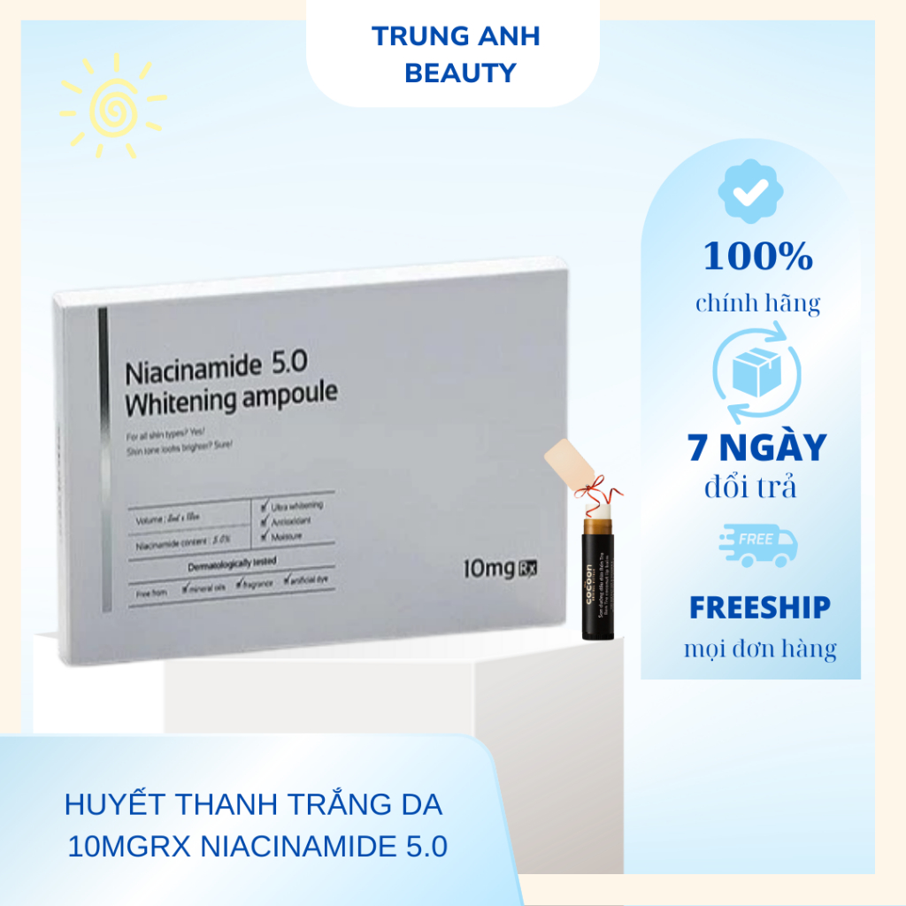 Huyết thanh Trắng Da 10MGRX Niacinamide 5.0 Whitening Ampoule