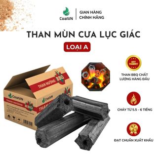  Than Mùn Cưa Lục Giác Loại A Than Nướng BBQ Than Không Khói Cao Cấp + COMBO THAN MỒI 