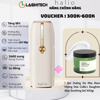 [Tặng kèm gel Nha Đam] Máy Triệt Lông Lạnh Sapphire Halio InfinityGlow Advanced IPL Sapphire Cooling Hair Removal Device