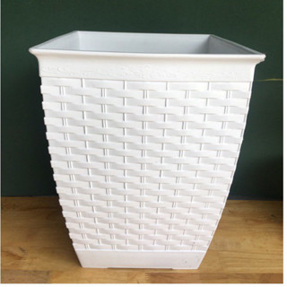  Chậu Nhựa Vuông Trắng Dàng Cao Rất Dày Chuyên Trồng Cây Ăn Quả - Kiểu Dáng Đan Caro - Trồng Hoa Kiểng Tuyệt Đẹp  3 Size  