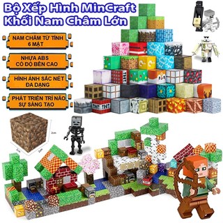 Đồ Chơi Xếp Hình Khối Nam Châm Từ Tính 2x2cm Mycraft Lắp Ráp Xây Dựng Mô Hình Thành Phố, Trang Trại, Nhà Cửa Cho Bé