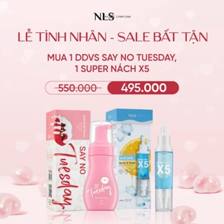  COMBO 1 DDVS SAY NO TUESDAY 1 SUPER NÁCH X5 làm sạch giảm viem khử mùi nách 