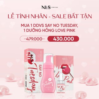  COMBO DDVS SAY NO TUESDAY SERUM LOVE PINK làm sạch ngăn ngừa viêm nhiễm làm hồng se khít 