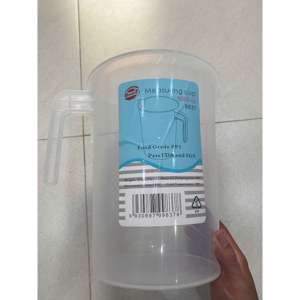 Ca đong  nhựa có chia vạch 5000ml Loại Tốt
