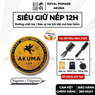 Sáp vuốt tóc nam Akuma Royal Pomade chính hãng gel, wax giữ nếp tóc 10h - Waxshop