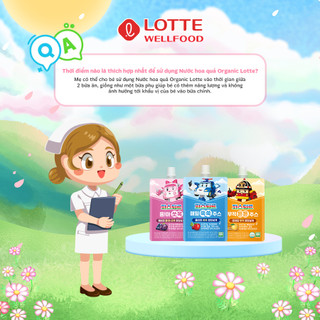 Nước Dinh Dưỡng LOTTE  Từ Hoa Quả, Rau Củ Organic Giúp Bé Tăng Chiều Cao, Tăng Cân, Tăng Cường Sức Khỏe Hương Chất Foods