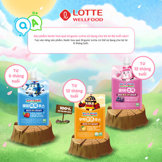 Nước Dinh Dưỡng LOTTE  Từ Hoa Quả, Rau Củ Organic Giúp Bé Tăng Chiều Cao, Tăng Cân, Tăng Cường Sức Khỏe Hương Chất Foods