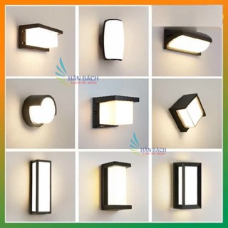 [Chống nước] Đèn tường hiện đại nhôm đúc hình khối đèn hắt gắn tường chống nước ngoài trời 10W 3500K