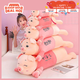 Gấu Bông Heo Áo Hồng 1m2/1m65/2m Mềm Mịn Co Dãn 4 Chiều