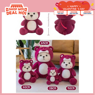  Thú Nhồi Bông Hình Gấu Lena Khổng Lồ,Gấu Bông Dâu Tây Dễ Thương,Đồ Chơi Quà Tặng Cao Cấp 
