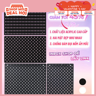 Bộ kệ bảng PEGBOARD MOTIDY treo tường kèm phụ kiện giá khay kẹp móc để đồ đa năng, dán tường không cần khoan đục