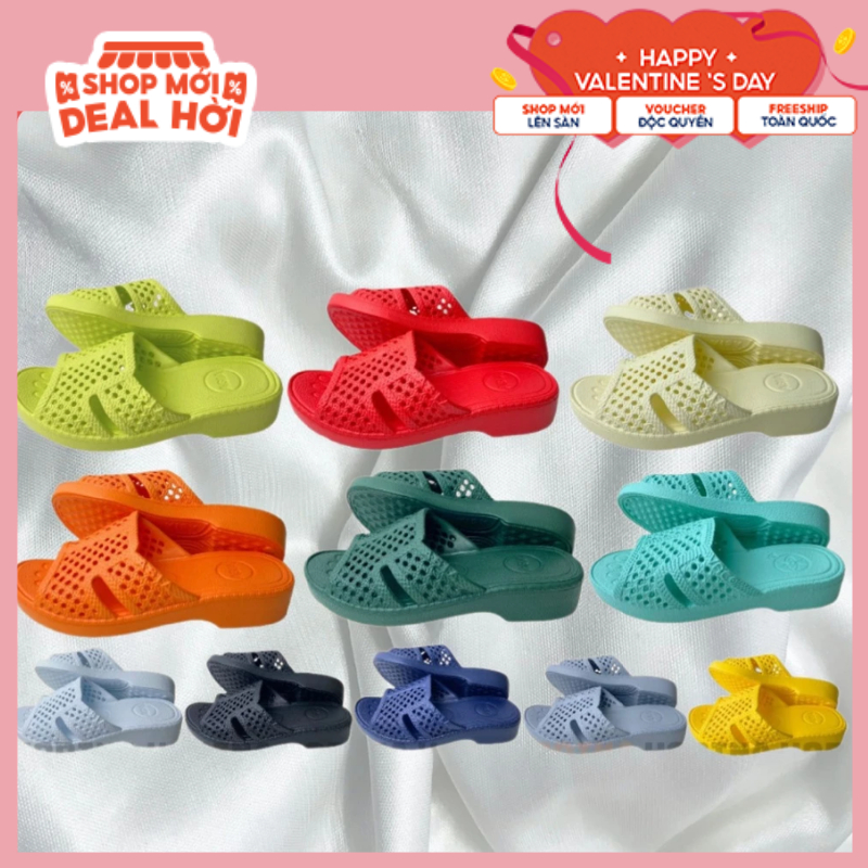 Dép Tổ Ong Nữ Nam Unisex Đế Dày 3cm Nhựa dẻo PVC siêu bền, Dép Quai Ngang Đi Chơi Đi Làm Cực Bền